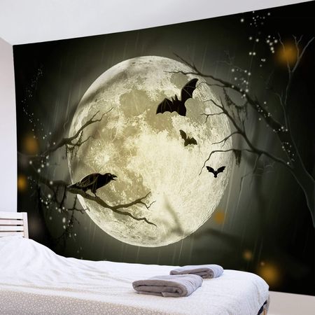 Halloween Full Moon tapestry 75x100 чёрный