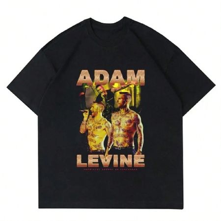 T-SHIRT ADAM LEVINE KAOS BAJU TSHIRT BOOTLEG KAOS PRIA KAOS WANITA RAP TEE KAOS KATUN COTTON 30s OVERSIZE S разноцветный