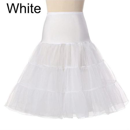Высококачественная Органза Лолита Юбка-подъюбник на Эластичной Талии White,S