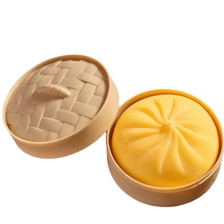 Slow Rising Dumpling Sensory Toy Soft Fidget Squishy Bun Novelty Dumplings Squishy Toy  ADHD Autism жёлтый