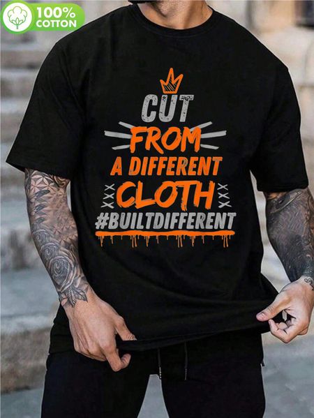 Black Graphic Tshirt - Cut From a Different Cloth Crown a... XXXL