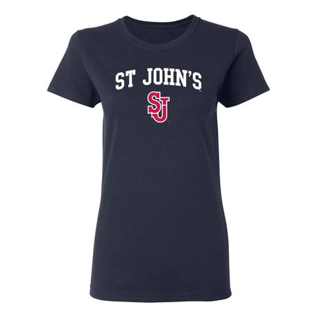 St John s University Red Storm Arch Logo Women s T-Shirt - Navy XL