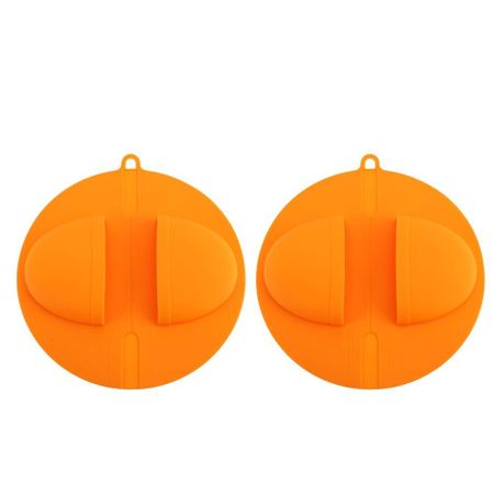 2PACK Heat Resistant Barbecue Gloves Silicone Silicone Mitts Heat Resistant Gloves  Smoking оранжевый