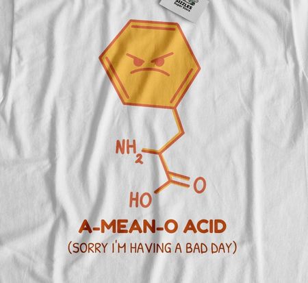 A-Mean-O-Acid Unisex Funny Chemistry T-shirt Tops Tees Unisex Chemistry Teacher And Tutor Gifts 4XL