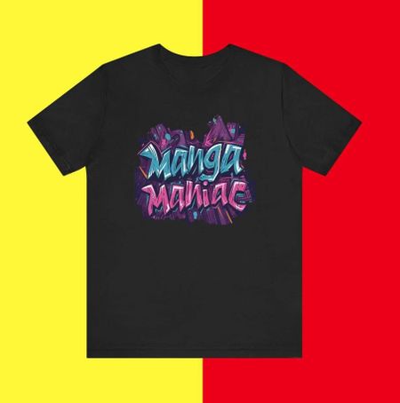 Manga Maniac Premium Anime Merch Unisex Fan T-shirt Tops Tees Unisex L