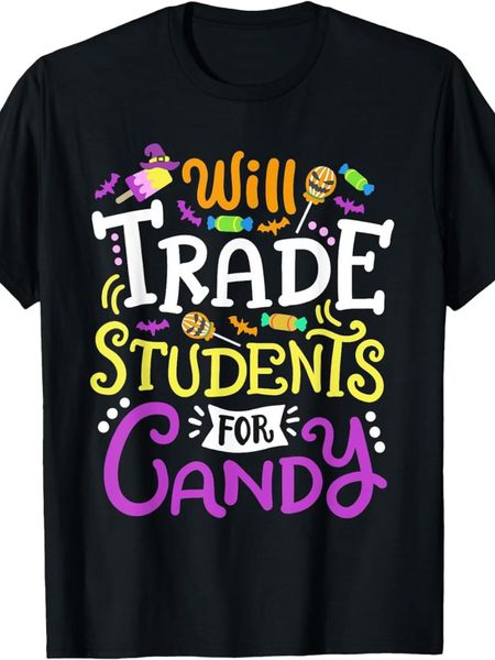 Plus Size - Plus Size, Women S Funny  Will Trade for Candy  Teacher T-Shirt S разноцветный