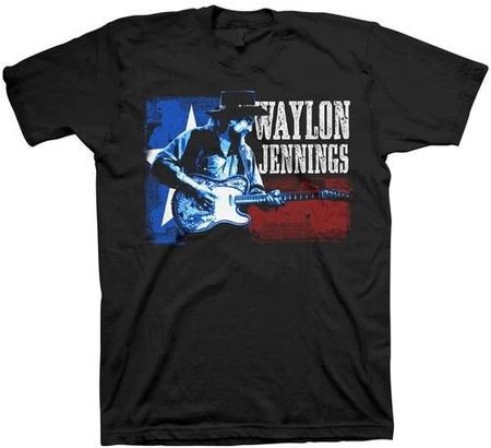 Waylon Jennings - Waylon Jennings - Red, White and Blue - T-Shirt - 2XL (Black) XXXL