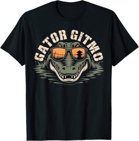 Gator Gitmo Alligator Sunglasses Watercolor Funny Gator Graphic T-Shirt L