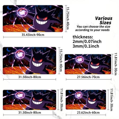 Anime Boy vs Pandas Comic Strip Playmat NonSlip TCG Card Game Mat 30x80x0.2cm