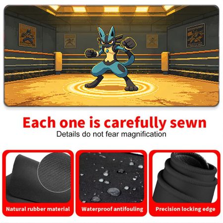 Lucario TCG Playmat NonSlip Washable Trading Card Game Mat 30x80x0.2cm