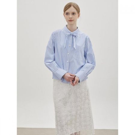 Cc Collect. Ribbon Blouse C262msc038 Blue/55
