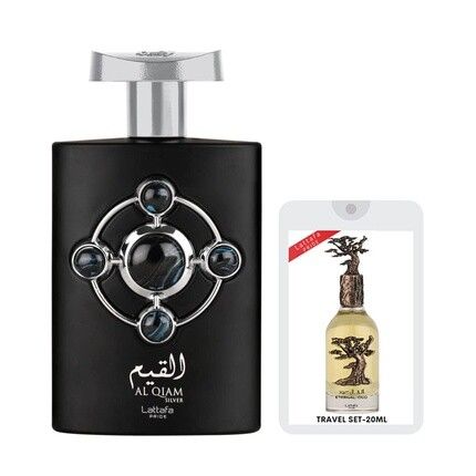 Al Qiam Silver EDP 100 мл с дорожным набором Eternal Oud Experience 20 мл унисекс - By Lattafa Perfumes