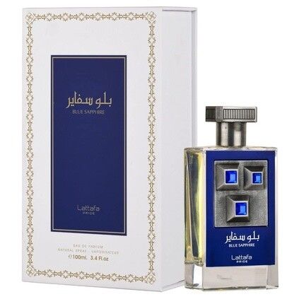 Blue Sapphire Unisex EDP 100ml with The New Eternal Oud Experience Travel Set 20ml - Apple, Mint, Lemon Geranium, Clarysage, Marine Patchouli, Cedarwood от Lattafa Perfumes