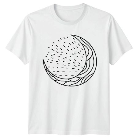 Crescent Moon Abstract Art Ocean TShirt Celestial Nature Art S