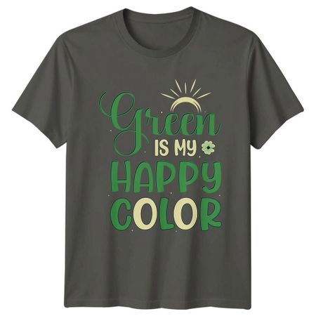 Green Is My Happy Color Unisexs TShirt Indoor Plants Gardening Birthday Gift S