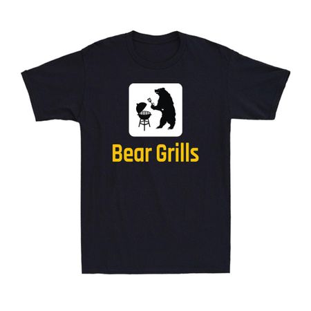 Футболка Bear Grylls BBQ для гриля на открытом воздухе, шуточная, подарок, мужская футболка XXXL