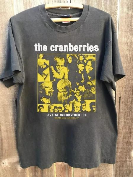 THE CRANBERRIES Live at Woodstock ‘94 Charcoal Unisex T shirt Reprint S5XL XXXXL