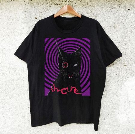 The Cure Black Cat T Shirt Unisex Black Cotton Band Tee S5XL Unisex TShirt Siz XXXXL