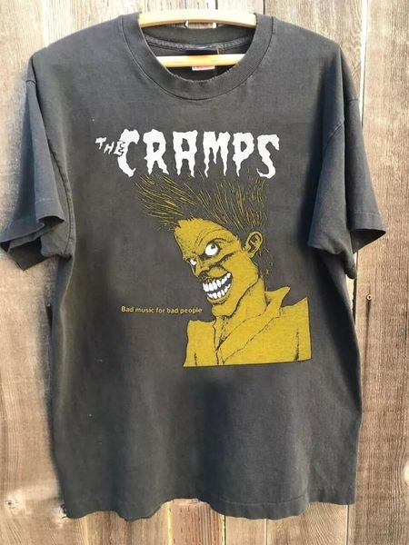The Cramps Bad Music For Bad People Charcoal Rare T shirt Classic Style S5XL M