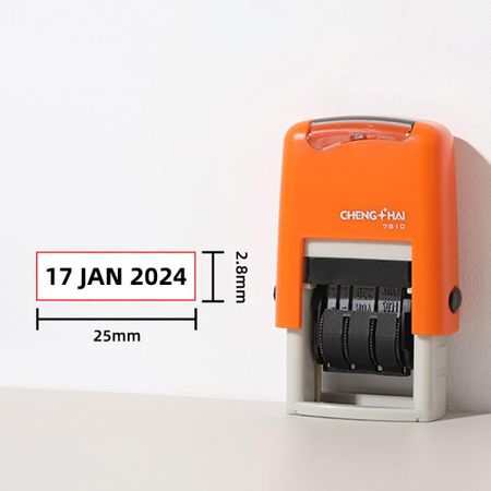 Automatic Ink Return Self-Inking Stamps English Version Date Wheel Stamps  For Office Use оранжевый