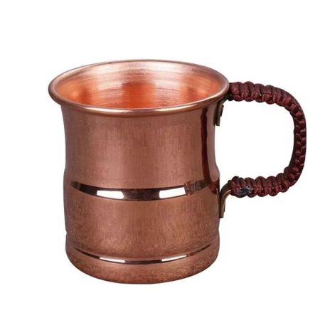 Thickened Design Pure Copper Mug Weave Handle Copper Beer Mug Copper Breakfast Cup  Breakfast Drink 400ML