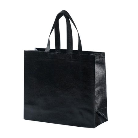 Solid Color Non-woven Fabric Shopping Bag Eco-Friendly Shopping Pouch  Birthday Party S чёрный