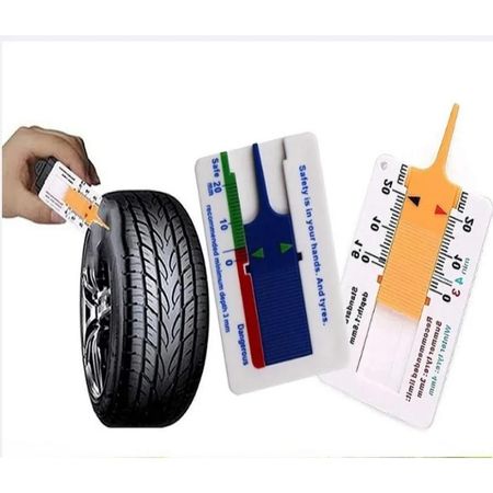2PCS Plastic Tread Depth Gauge 0-20MM Tire Tread Depth Caliper Portable Tread Depth Instrument