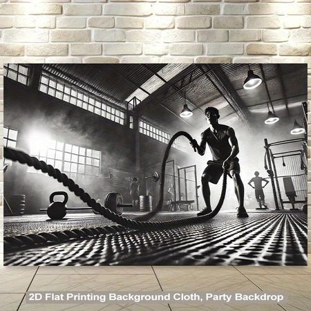 2D background cloth 1 piece fitness training dynamic background cloth for living room office party background cloth 150X100