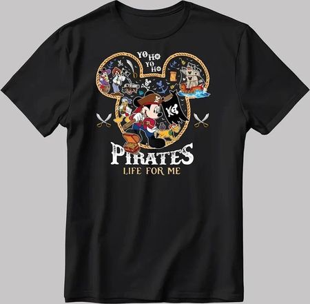Pirates Life For Me Mouse Black TShirt S