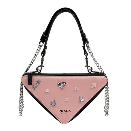 Косметичка/несессер Prada [Индивидуальная сумка] Сладкая Звезда Розовый Простой, нишевый и высококлассный, модный, для поездок на работу, изысканный Сладкая Звезда Розовый Косметичка розовый