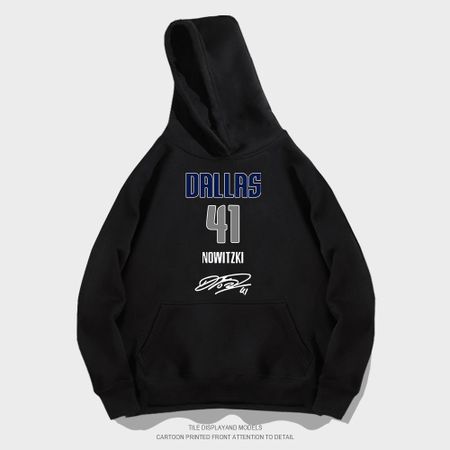 Lone Ranger Nowitzki No. 41 Signature Hooded Sweater Trendy Autumn Clothing New Youth Jacket Clothes XXS