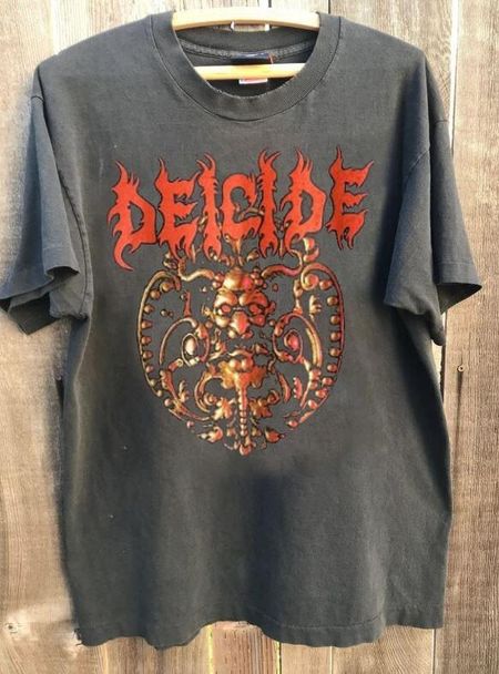 Deicide “Hell Awaits” 2006 Retro Style Charcoal Unisex T-shirt S-5XLl K0006 S