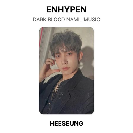 ENHYPEN DARK BLOOD NAMIL MUSIC Official Photocard HEESEUNG