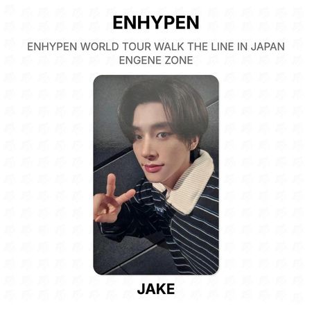 ENHYPEN МИРОВОЙ ТУР WALK THE LINE В ЯПОНИИ ENGENE ЗОНА Официальная фотокарточка JAKE