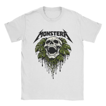Unisex TShirts Funny Skull Monstera Plant Lover Gardener Grunge Humorous  Cotton Tees Short Sleeve  T Shirt Crewneck Tops XL S