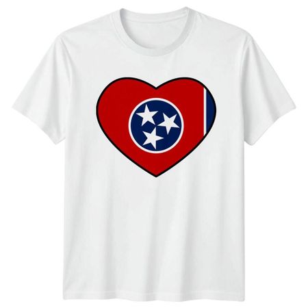 Love Tennessee State Flag Heart TShirt State Pride Birthday Gift For Him Her S