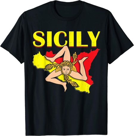 NEW LIMITED Vintage Sicily Sicilian Flag Pride T-Shirt Mens Womens Tees Top Tops Tee 2XL
