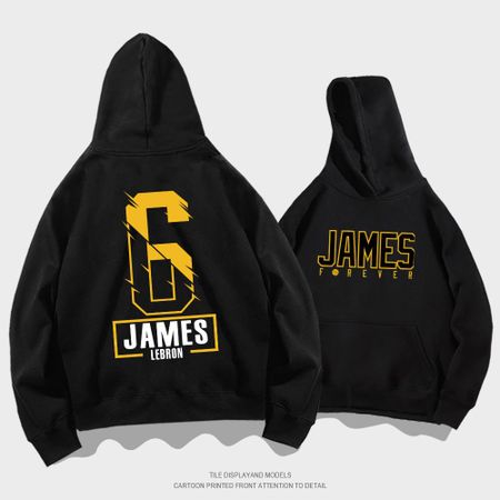 No. 6 hooded sweater trendy autumn clothing creative loose shoulder large size clothes youth jacket XXS