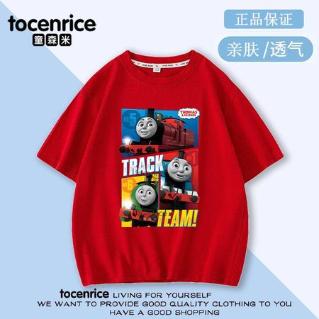 New Thomas Train Childrens Clothing  Boys ShortSleeved TShirt Boys LongSleeved Shirt Girls Summer Childrens Clothing 100