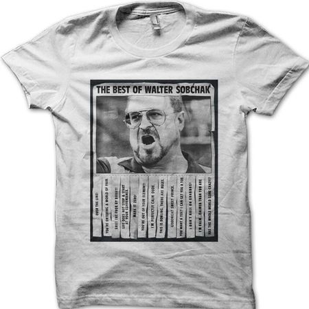 Best of Walter Sobchak Dude The Big Lebowski cotton T-shirt 8969 L