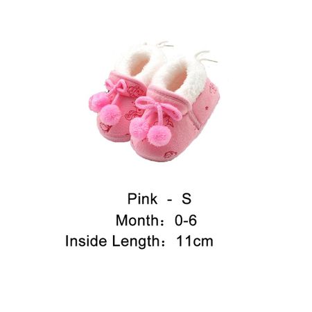 Princess First Walkers Infant Winter Boots Baby  Shoes Bowknot First Walkers S