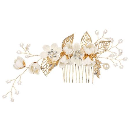 Beautiful Crystal Crown Wedding Bridal Clips Leaves Tiara Flower Hair Pin Hair Combs