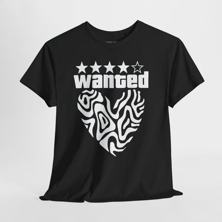 Wanted Zebra Heart Graphic Tee, Y2K Streetwear, Cyber Grunge Apparel 2XL