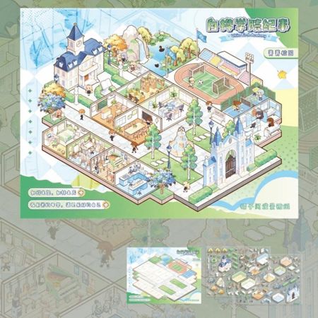 PET Material Miniature Scene Stickers 2D Flat Kids Hobbies Stickers  Kids Hobbies Style E
