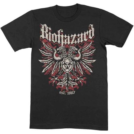 Biohazard Crest Official Mens Unisex T-Shirt S