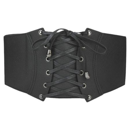 Elastic Wide Cummerbunds Solid Color Western Cowboy Belt Fashion Wide Belt  Ladies чёрный
