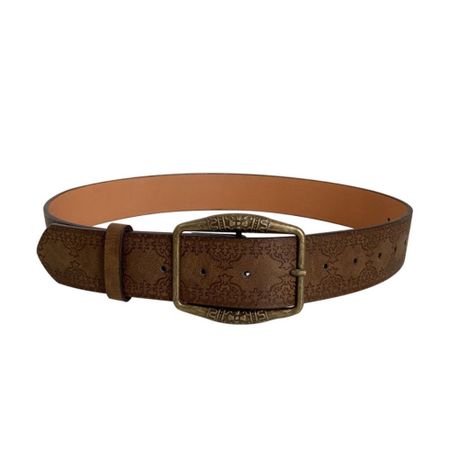 Metal Buckle Retro PU Leather Belt Flower Trouser Decoration Retro Y2k Style Waist Belt  Daily коричневый