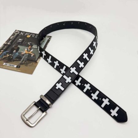 Spicy Girl Cross Shaped Belt Gothic Y2K Belt Cool Punk Belt  Unisex чёрный