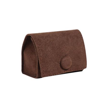 Portable Mini Storage Box Velvet Jewelry Case Simple Jewelry Organizer  Rings Box кофейный