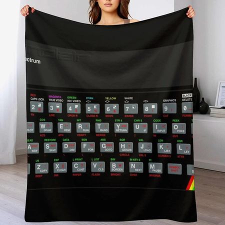 ZX Spectrum Throw Blanket Soft Solid Color Blanket for Couch Bed 75X95CM